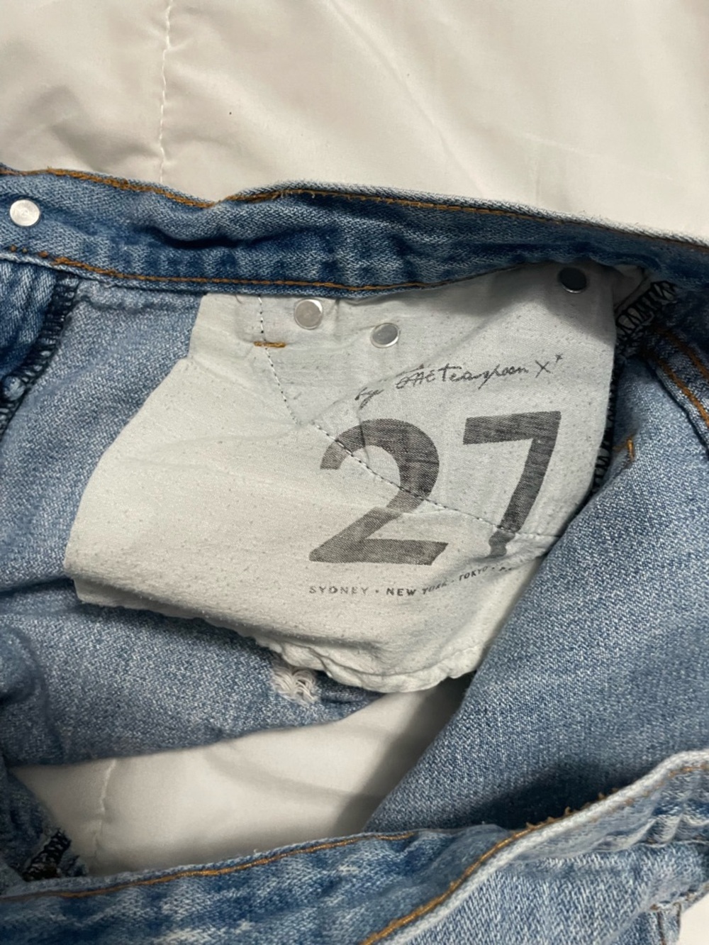 One teaspoon Distressed Denim Shorts for Women button front - Picture 3 of 7